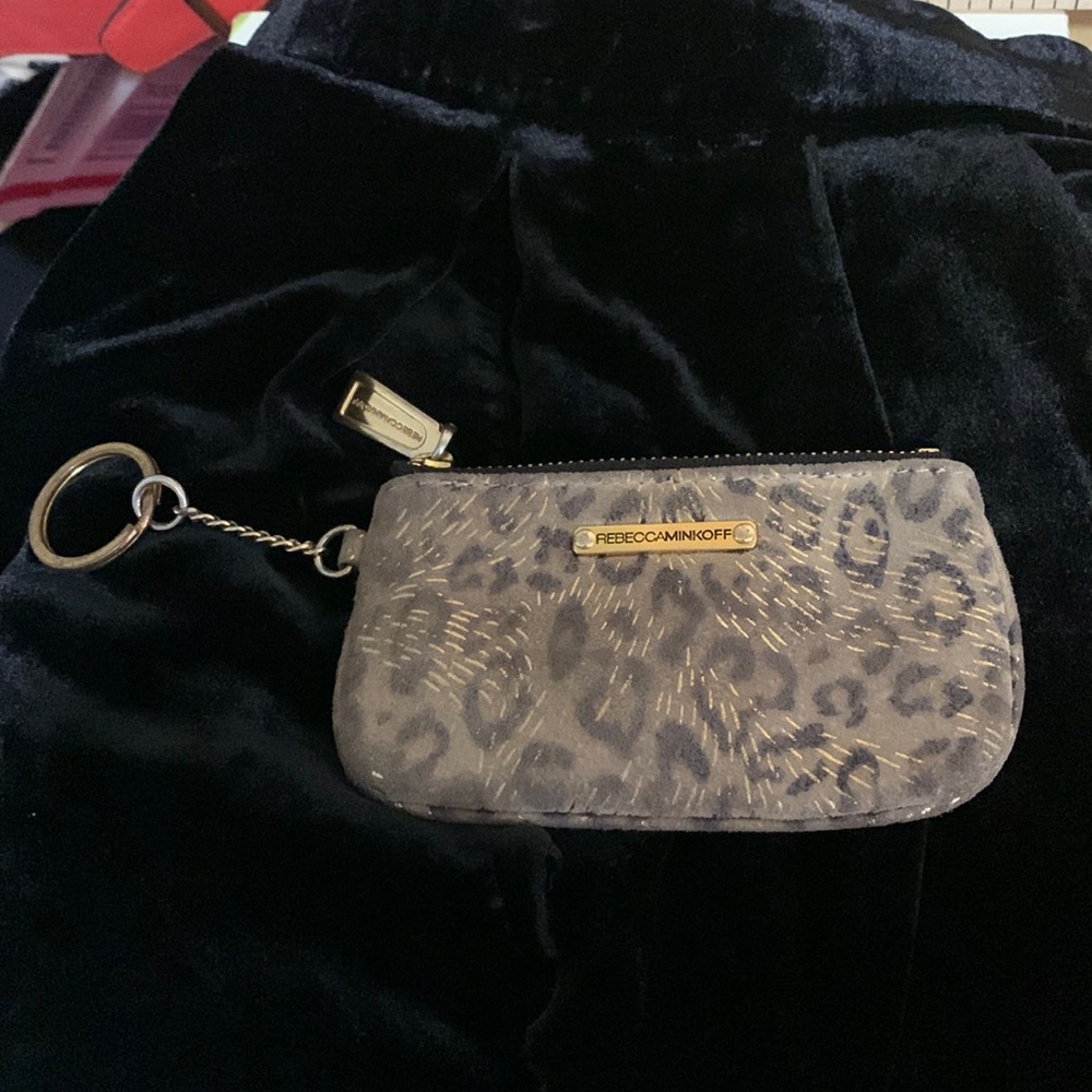 Rebecca Minkoff Leopard Leather Coin Purse and Keychain